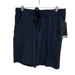NWT Legend Mens Stretch Cargo Shorts Dark Navy Blue Ripstop MW39990 Size M NWT